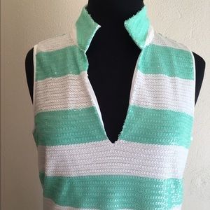 SAIL TO SABLE Sequin Stripe Dress XXS